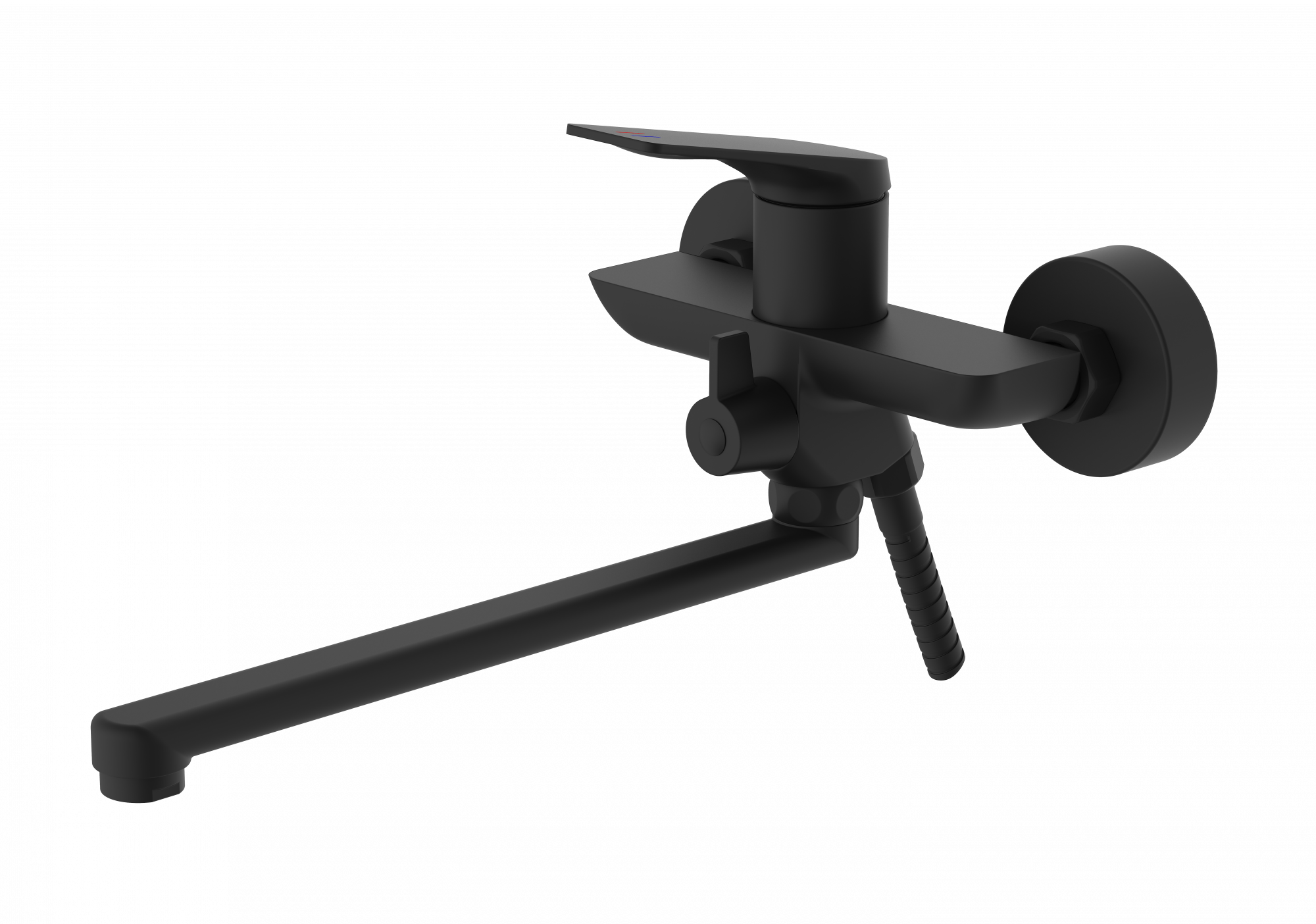 Смеситель для ванны HAIBA HB22816-7, длинный излив, латунь, черный