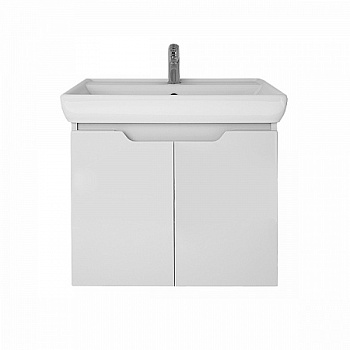 Тумба Dreja.eco Q (D) 60, подвесная, 2 дверцы, белый глянец