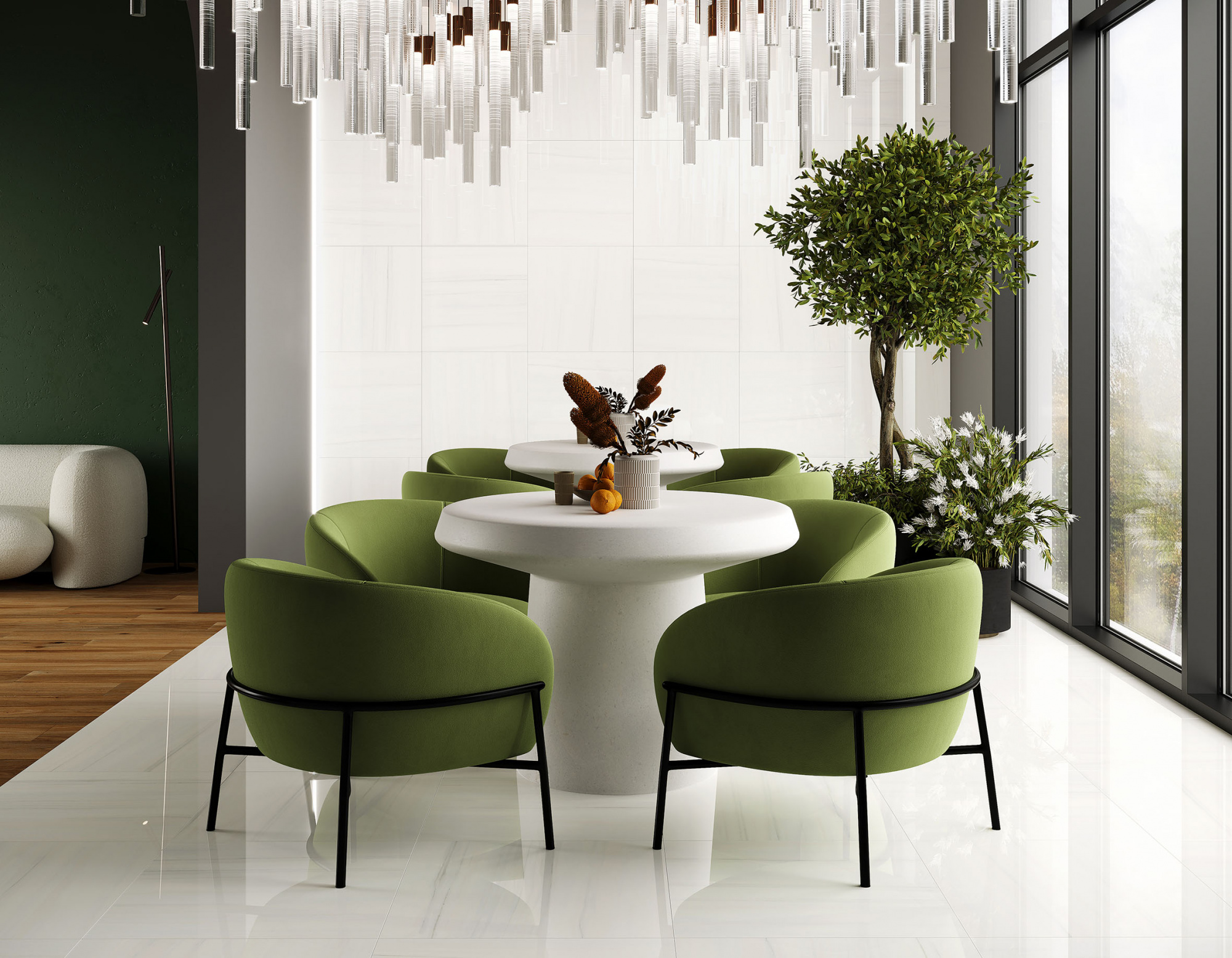 Dolomite natural Керамогранит белый Полированный 60x60