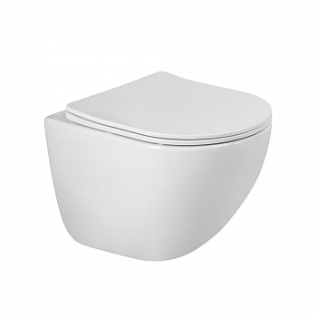 Унитаз подвесной безободковый BelBagno Amanda BB051CH-TOR-FC/SC с крышкой-сиденьем микролифт, белый