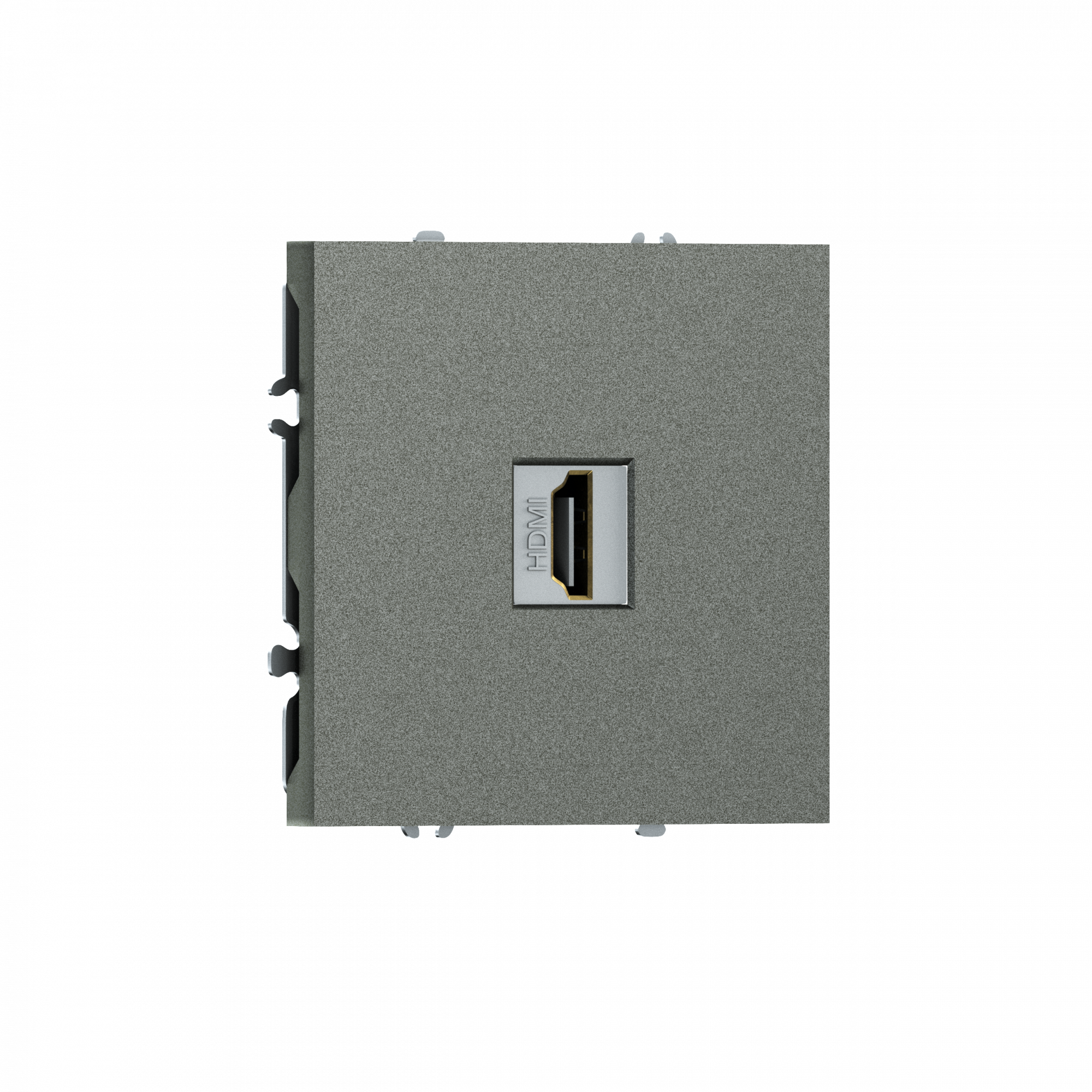 Розетка с разъёмом HDMI 2.0a черный,  цвет матовый титан,  серия S08 Donel