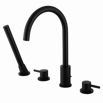 Смеситель для ванны с душем Abber Wasser Kreis AF8113B матовый черный
