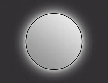 Зеркало Cersanit ECLIPSE smart 80x80 с подсветкой круглое черная рамка