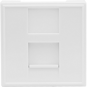 Розетка компьютерная RJ45 кат.6 UTP,  2 модуля,  45х45мм,  цвет белый