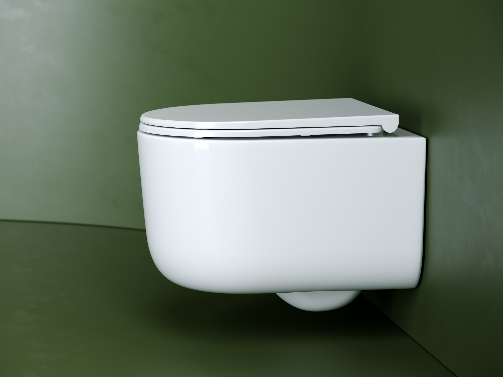 Унитаз подвесной безободковый Ceramica Nova Ulma CN4006T с крышкой-сиденьем микролифт, белый глянец