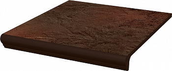 Клинкер Paradyz Ступень прямая с капиносом SEMIR BROWN KAPINOS STOPNICA PROSTA 30X33 G1
