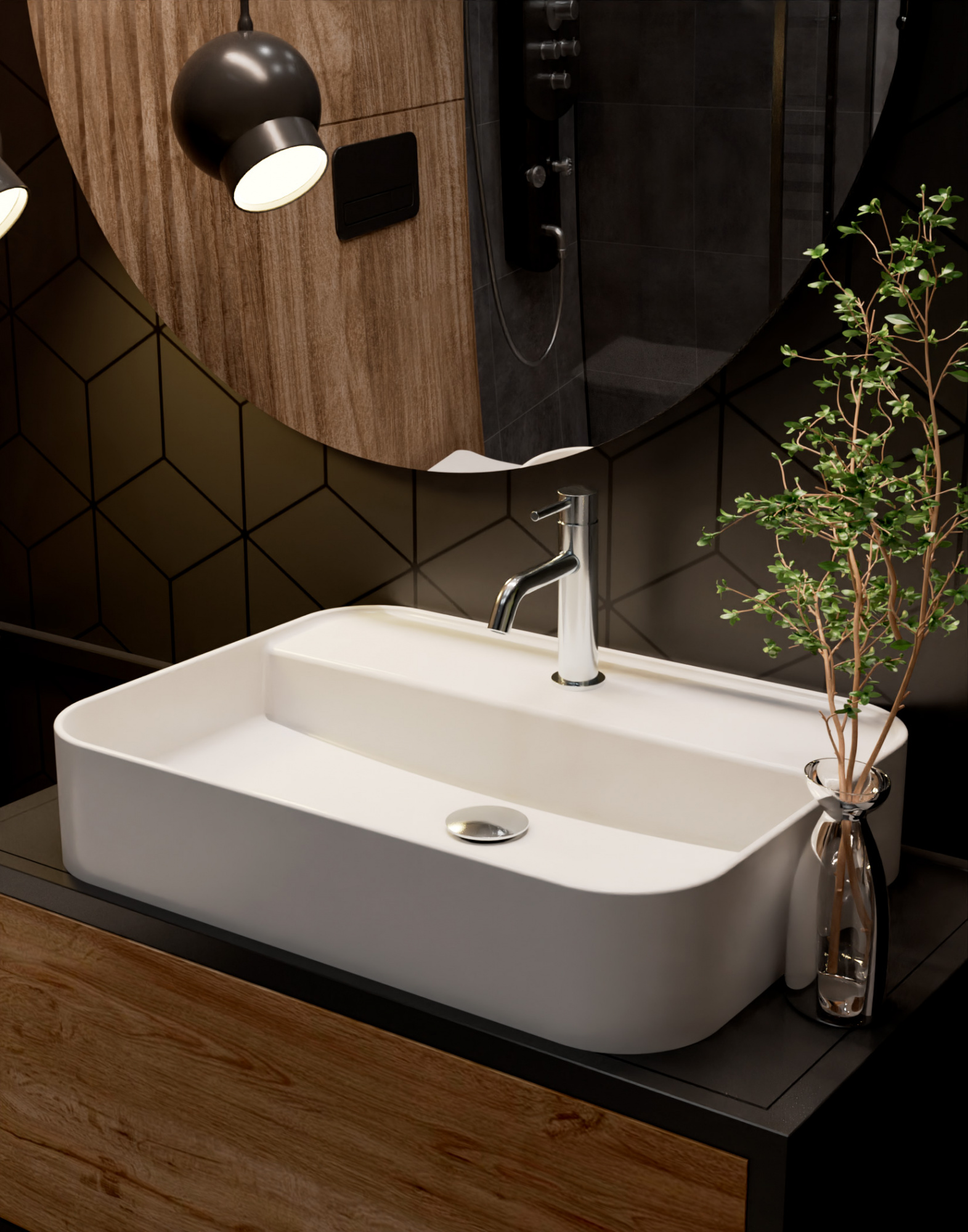 Смеситель для раковины AQUAme Siena AQM6210CR хром глянец