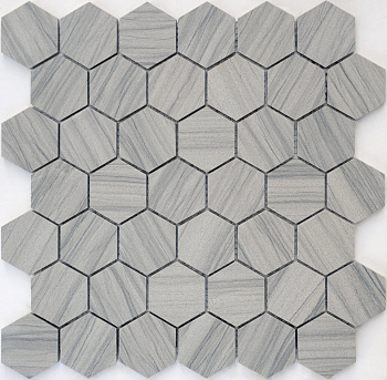Мозаика LeeDo & Caramelle Marmara Grey POL hex (23x40x6) 29,2x28,9