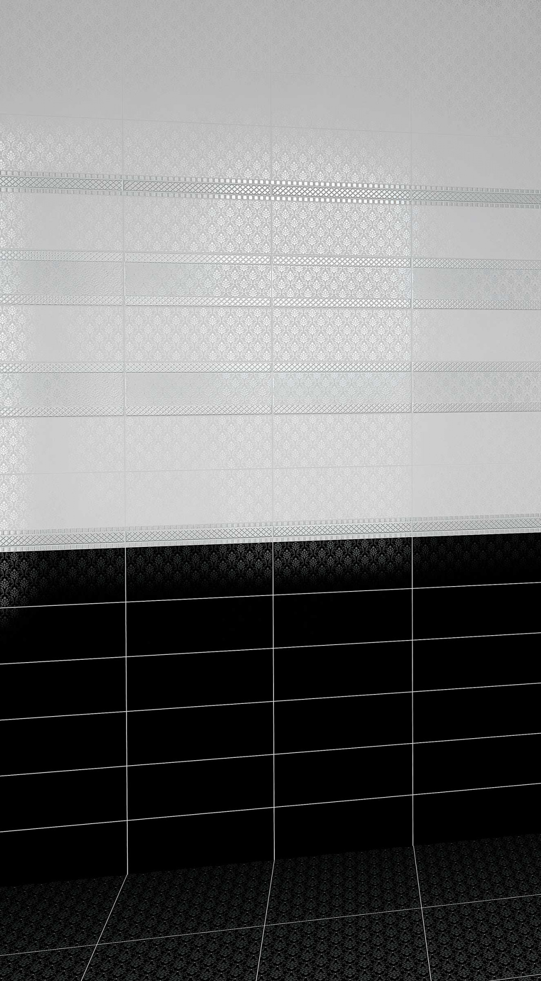 Керамическая плитка Kerama Marazzi Бордюр Карандаш Бисер черный золото 1,4х20