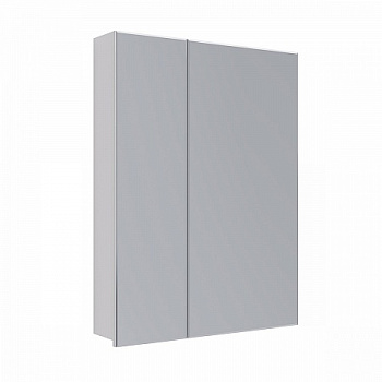 Шкаф зеркальный Lemark UNIVERSAL 60х80см 2-х дверный, цвет корпуса: Белый глянец