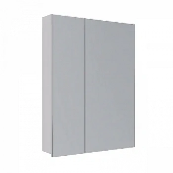 Шкаф зеркальный Lemark UNIVERSAL 60х80см 2-х дверный, цвет корпуса: Белый глянец