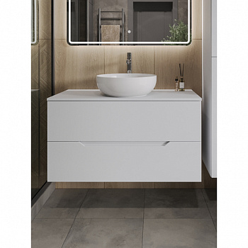 Orange Line Li-100TuwMDF+B07-420W тумба с раковиной подвесная 100 см, белый