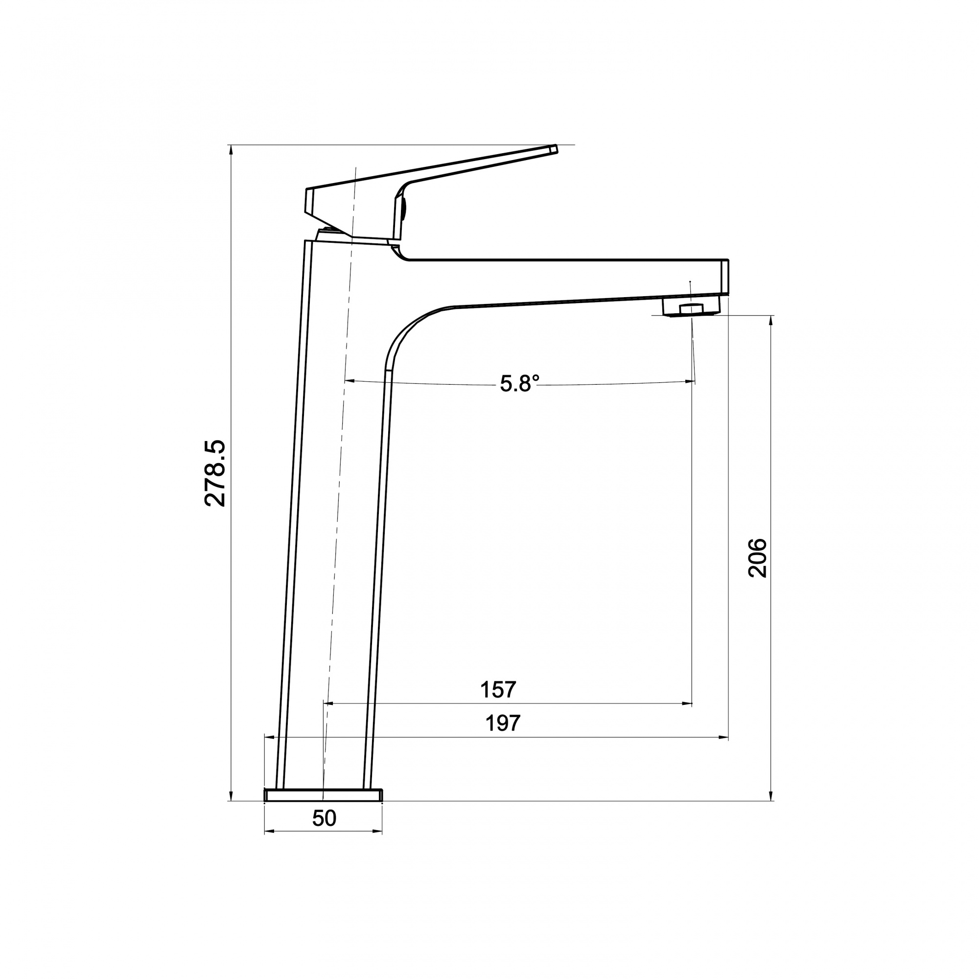 Смеситель для раковины Koller Pool NEON Cube NC0200XL