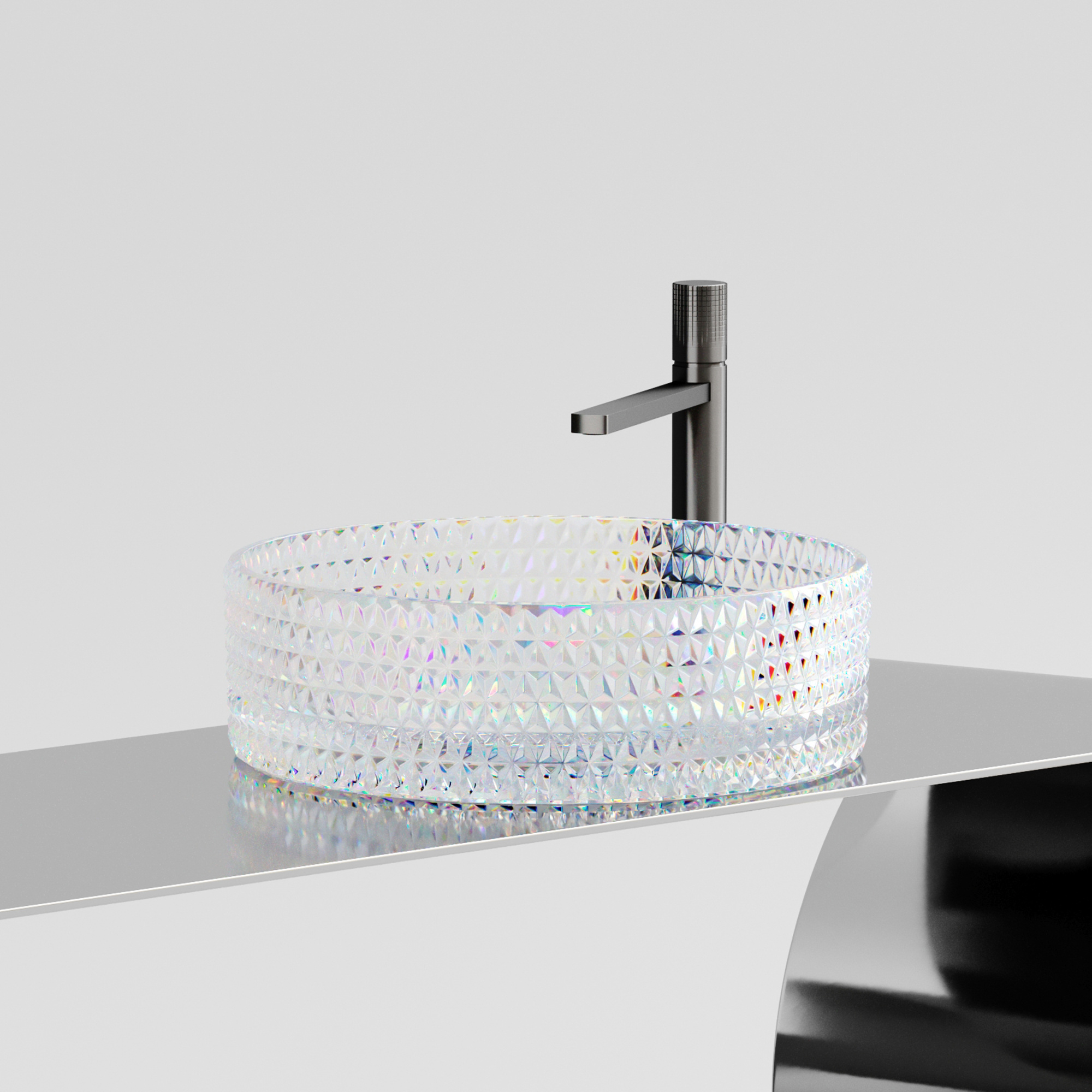 Рукомойник Ceramica Nova Cristal 36 см CN6059 прозрачная