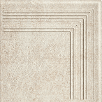 Клинкер Paradyz Ступень угловая с насечками SCANDIANO BEIGE STOPNICA NARO NA 30X30 G1