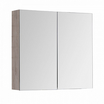 Зеркальный шкаф Dreja.Rus PREMIUM 80, двуст.зеркало, б/освещ., роз./выкл.,(40/40),белый глянец