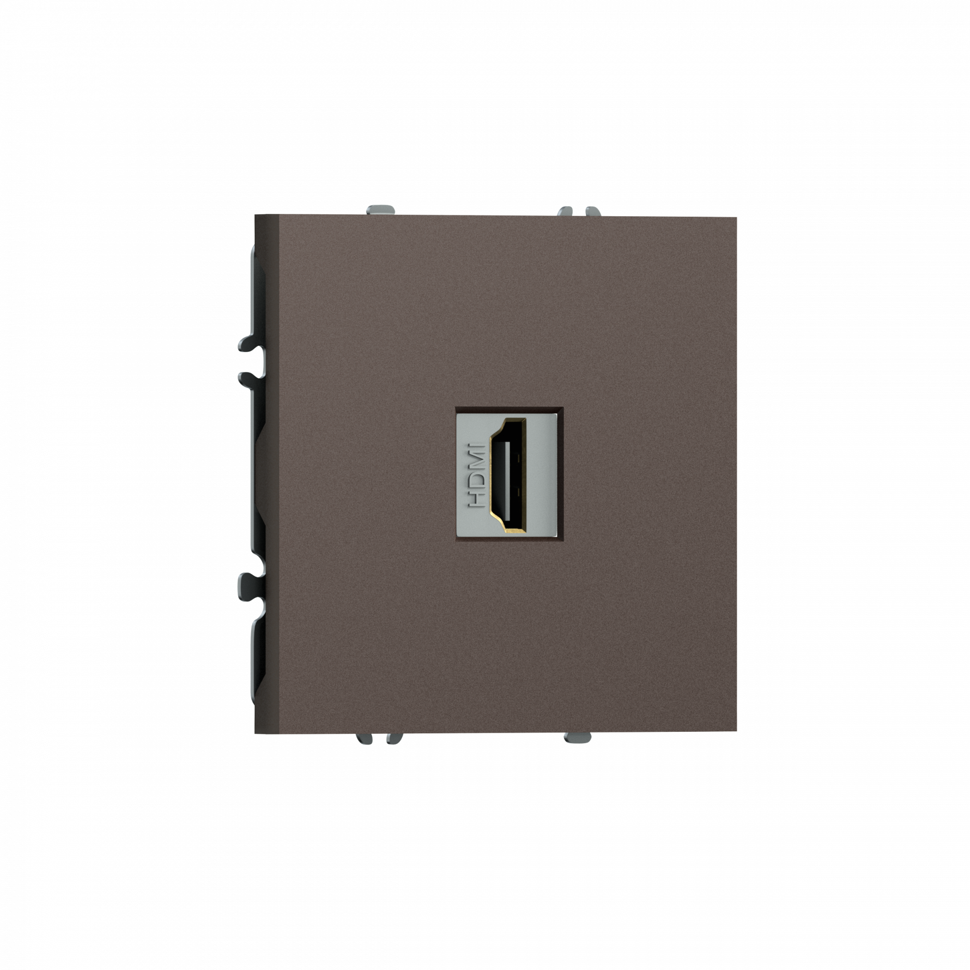 Розетка с разъёмом HDMI 2.0a черный,  цвет мокко,  серия S08 Donel