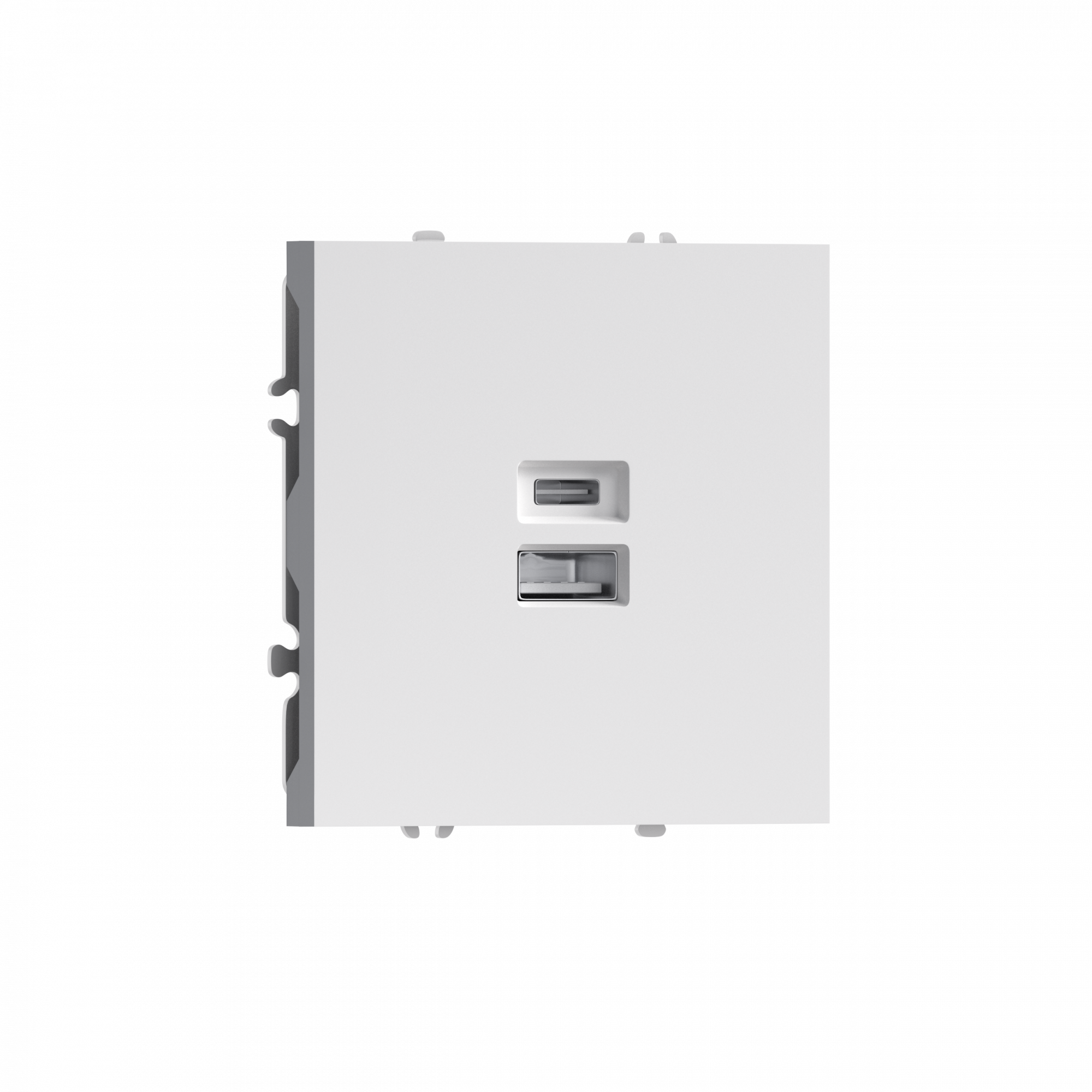 USB-зарядка типа A+С 3100мA 12Вт,  цвет матовый белый,  серия S08 Donel
