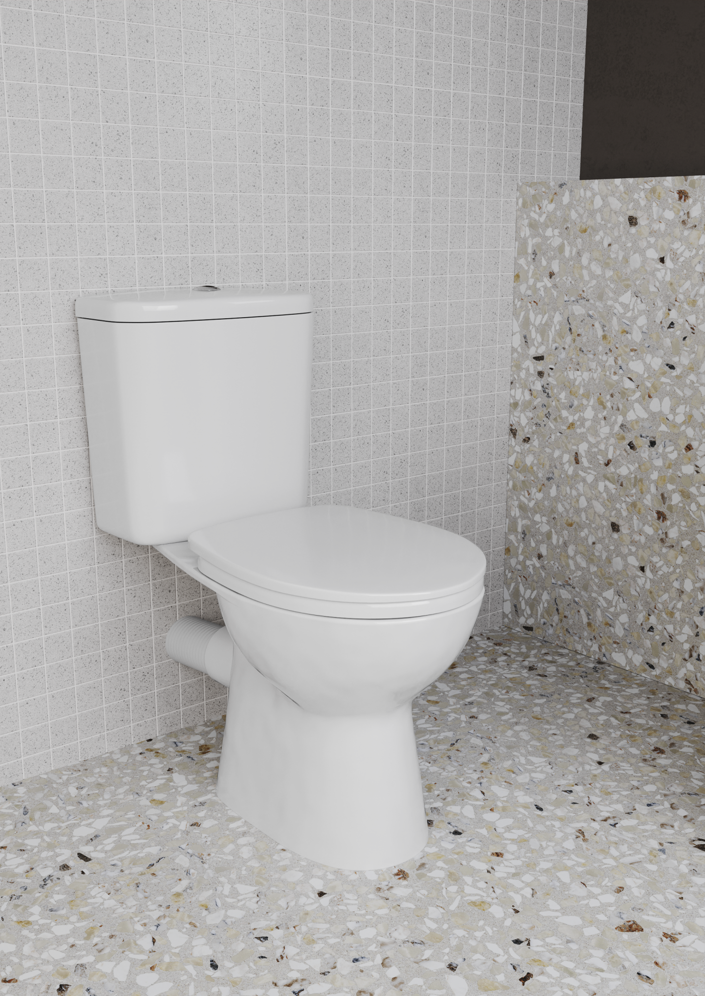 Унитаз-компакт безободковый VitrA S10 SmoothFlush 9864B003-7201 c термопластовым сиденьем микролифт, белый