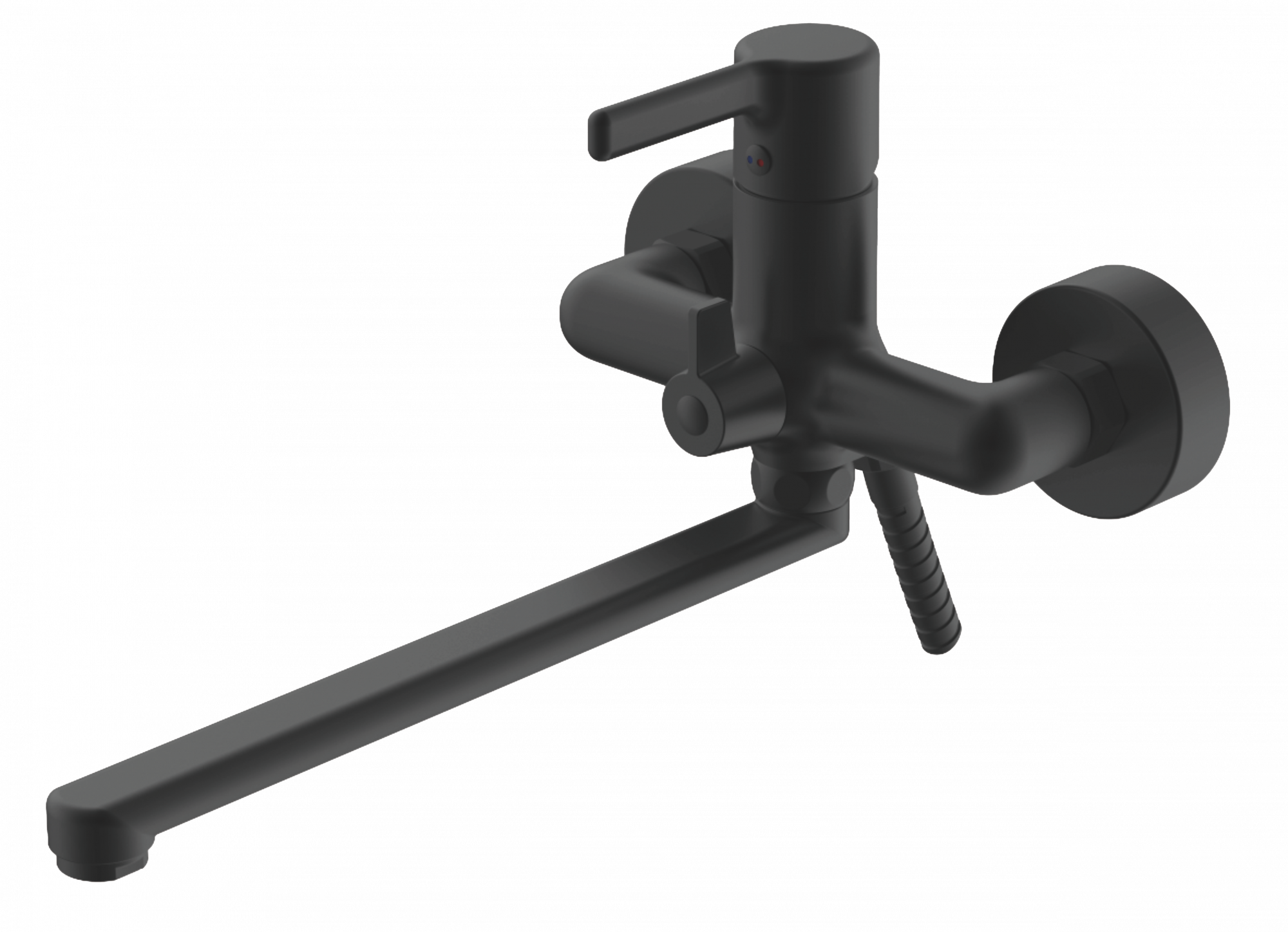 Смеситель для ванны HAIBA HB22814-7, длинный излив, латунь, черный