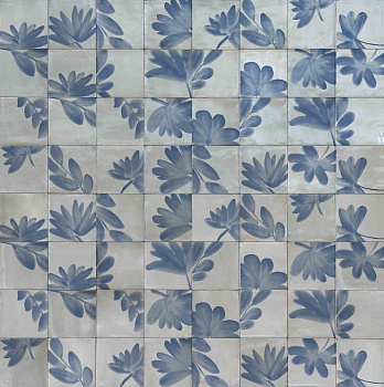 Керамогранит Marazzi Italy Декор Rice Grigio Decoro Blossom Lux 15х15