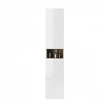 Пенал Dreja.PERFECTO 35 см., подв/нап., унив., 2 дв., push-to-open, 4 стек. полки, дуб эврика/белый