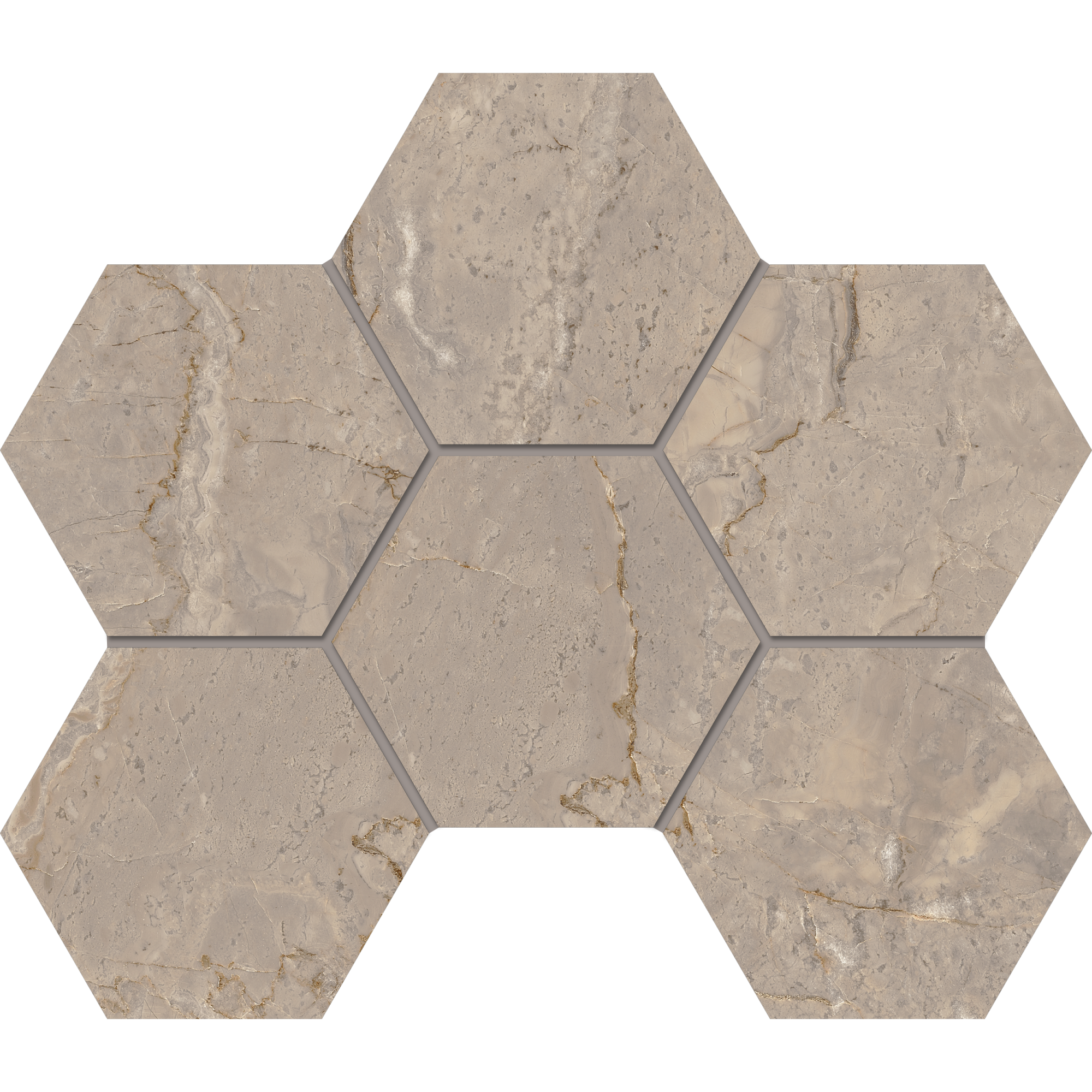 Мозаика Estima BR02 Hexagon 25x28,5 полир.