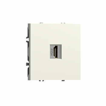 Розетка с разъёмом HDMI 2.0a черный,  цвет слоновая кость,  серия S08 Donel