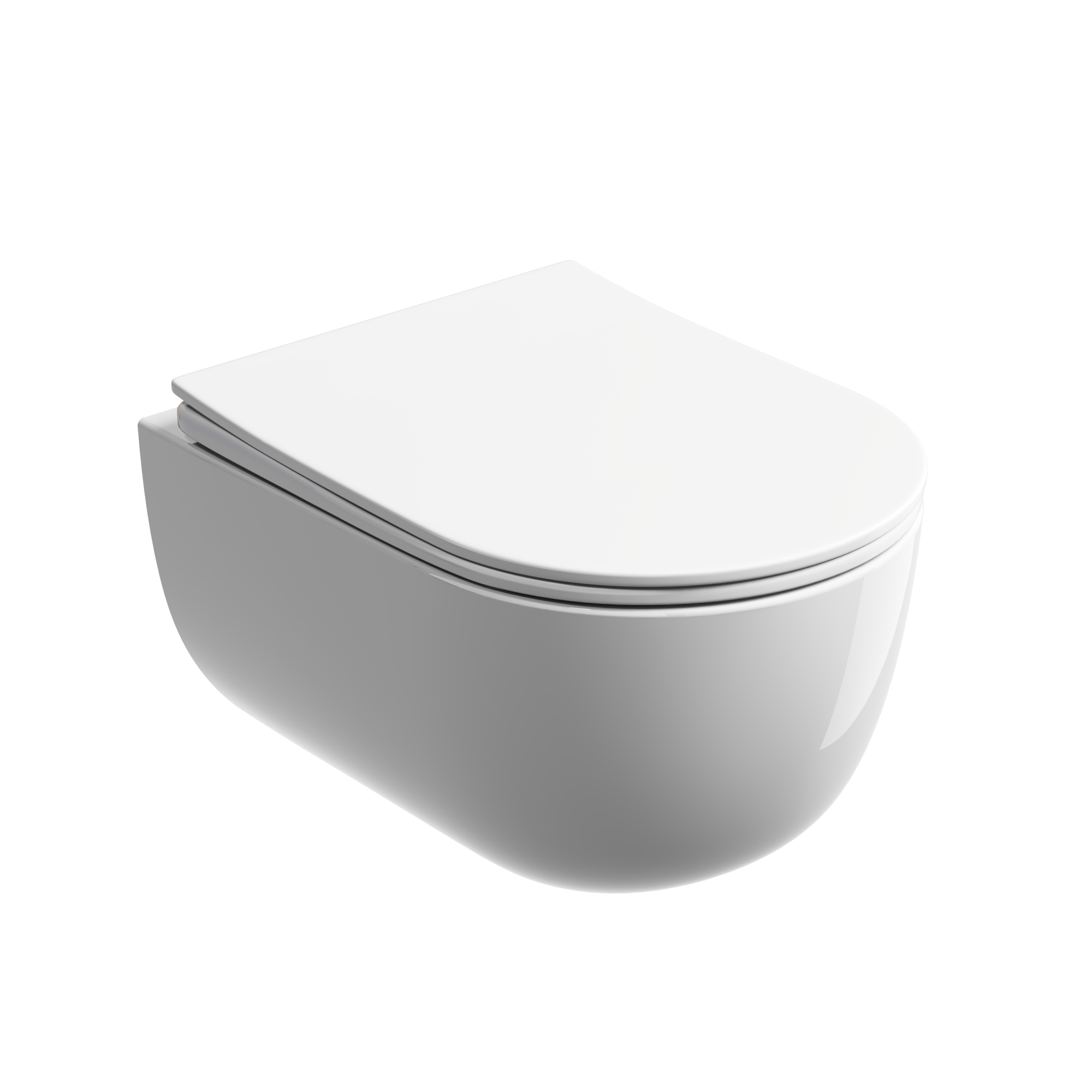 Унитаз подвесной безободковый Ceramica Nova Modena CN6063 с крышкой сиденьем микролифт белый