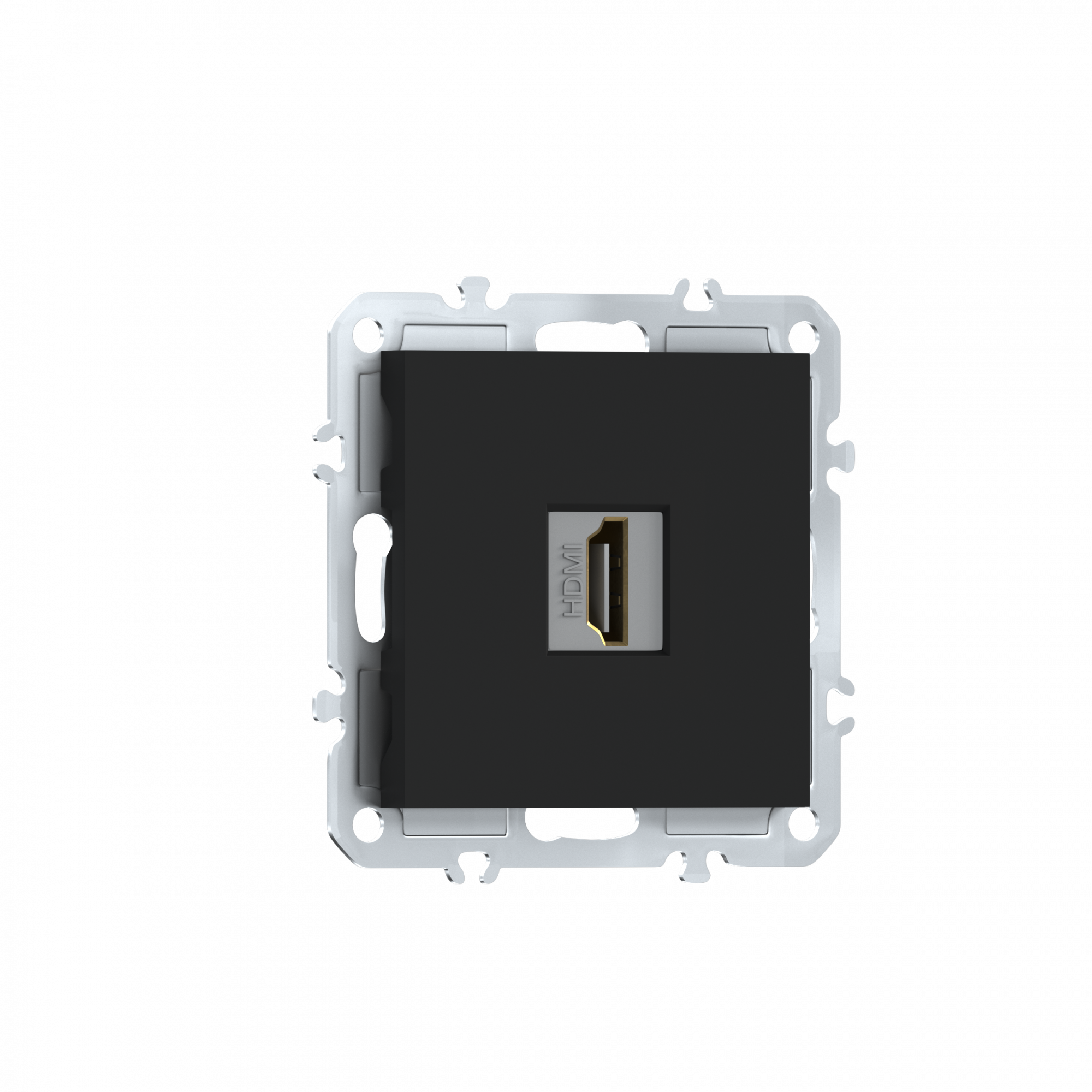 Розетка с разъёмом HDMI 2.0a черный,  цвет матовый карбон,  серия A07 Donel