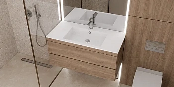 Раковина над стиральной машиной Paola Nero 1000 ST White