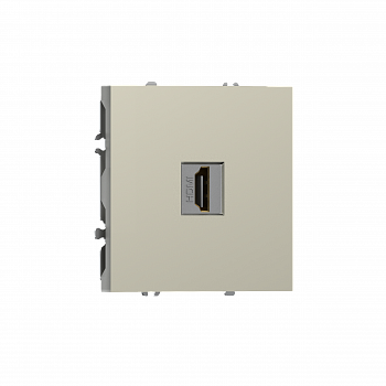 Розетка с разъёмом HDMI 2.0a черный,  цвет шампань,  серия S08 Donel
