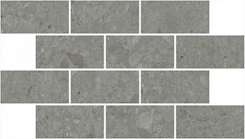 DD606120/MM Чеппо ди Гре мозаичный серый тёмный матовый обрезной 34,6x20x0,9 керамогранит