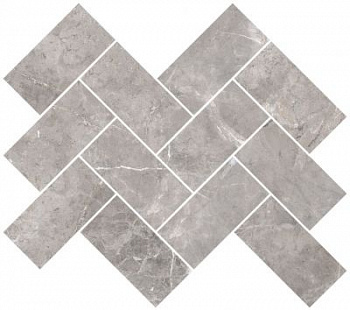 Мозаика Vitra Marmori Шеврон Холодный Греж (5х10) 31,5х28