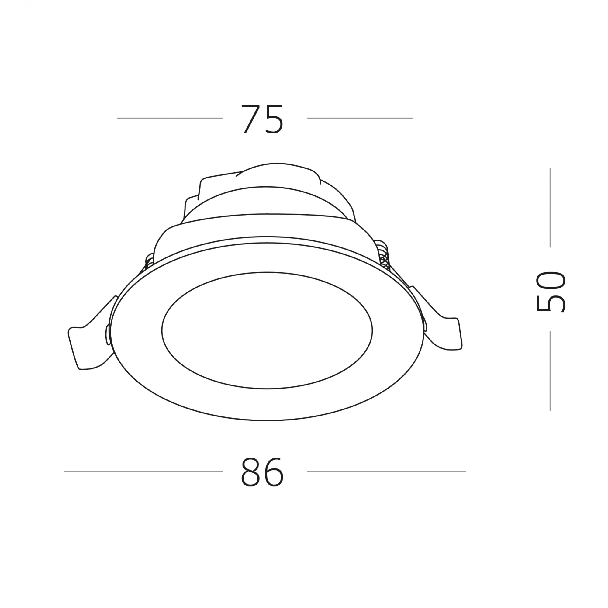 Светильник встраиваемый LED 6W 3000K
