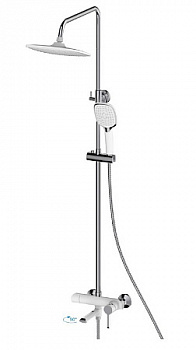 Душевая система HAIBA HB24805-8, тропический душ, латунь, белый/хром