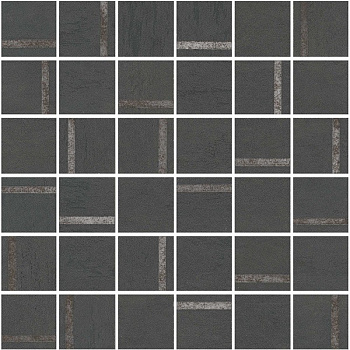 SG640520/MM Гварди 2 мозаичный антрацит матовый обрезной 30x30x0,9 керамогранит