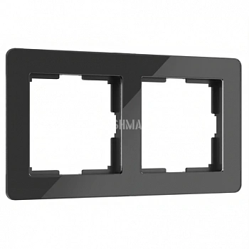 Рамка на 2 поста Acrylic (черный) W0022708