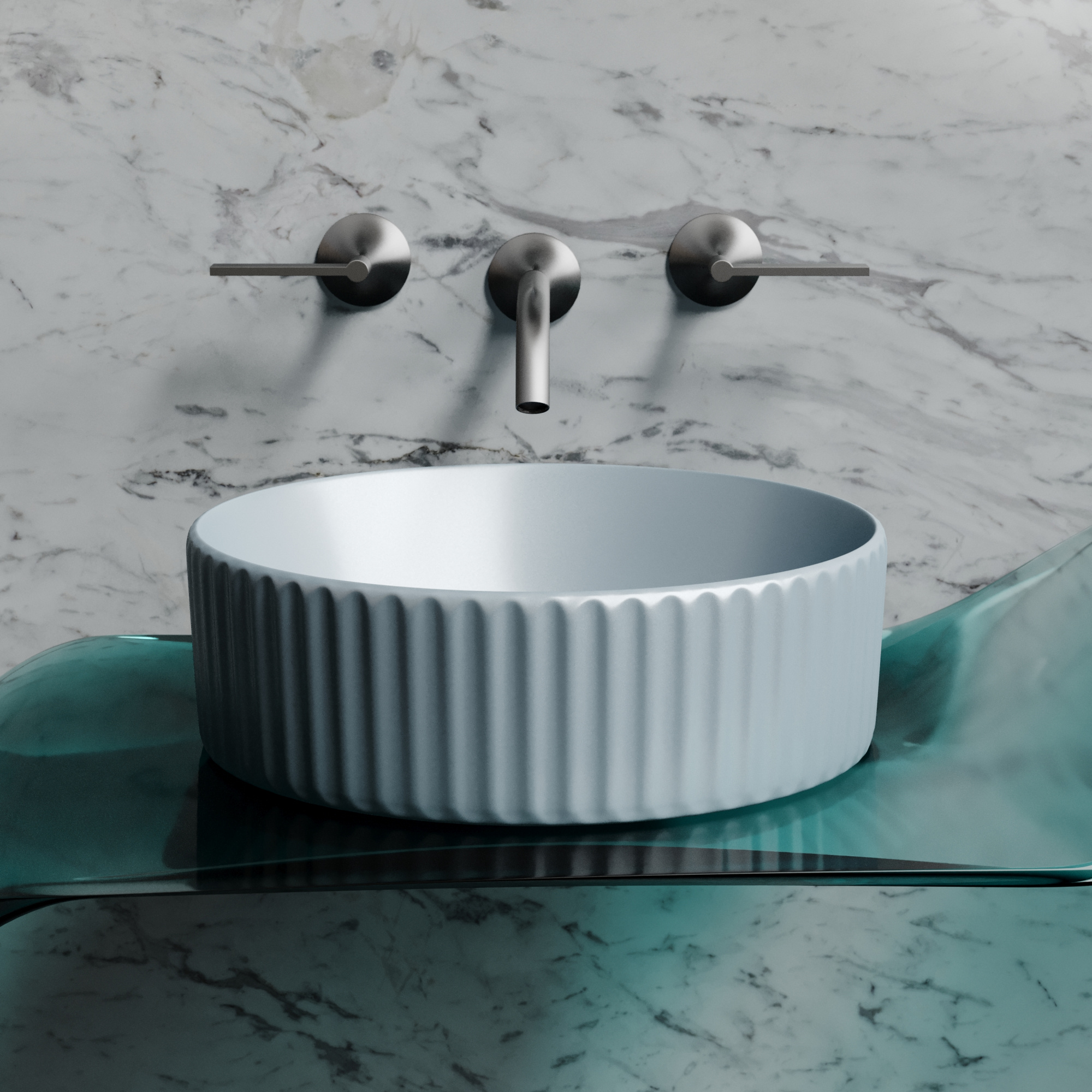 Рукомойник Ceramica Nova Element 36, см CN6057MHL серо-голубой матовый