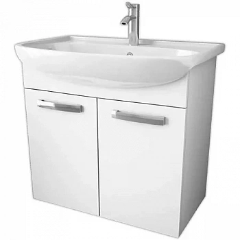 Тумба Dreja.eco Alda 65 D NEW, белый лак, 2 дв.