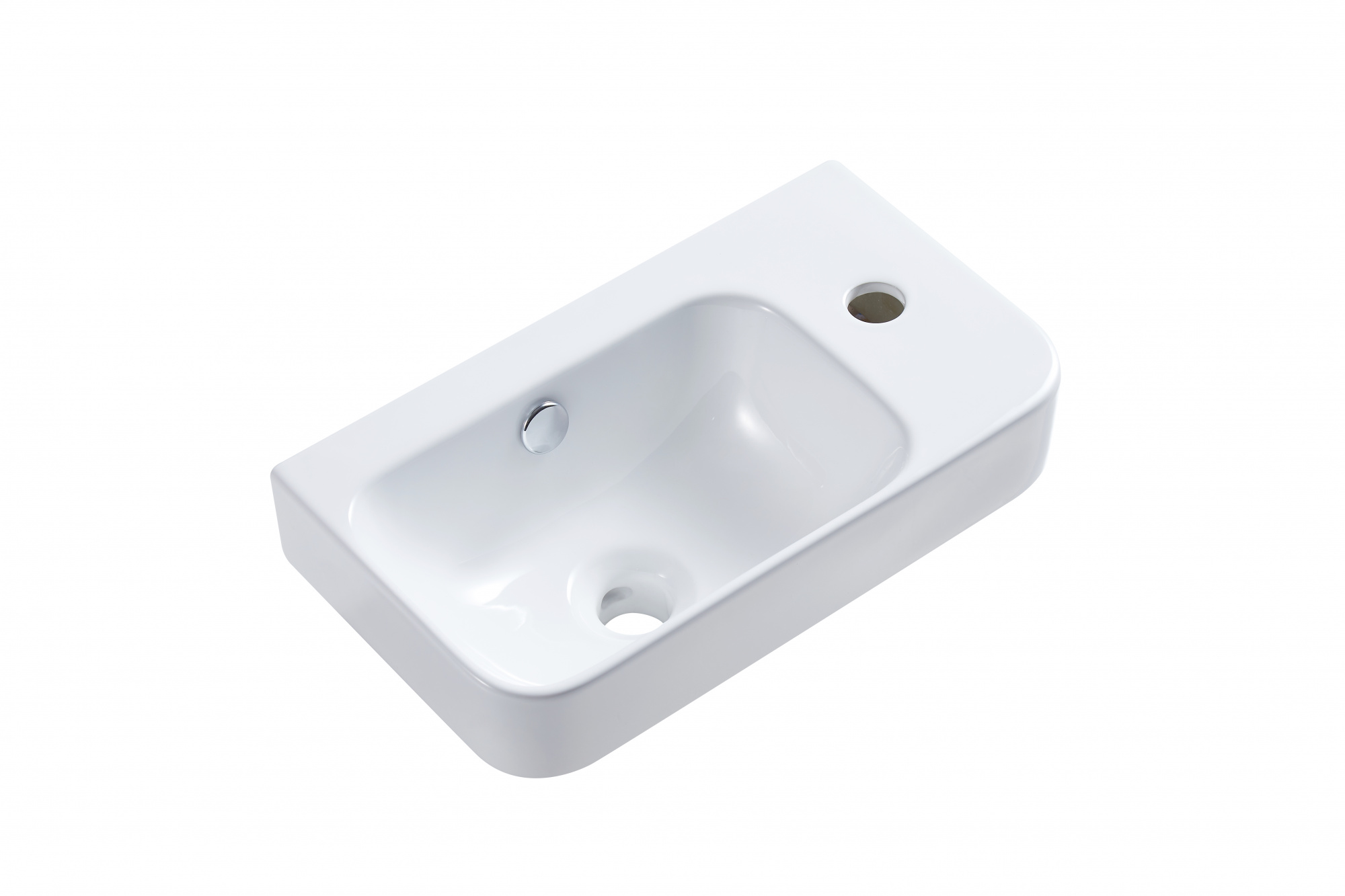 Раковина AQUAme 45 см AQM5005R глянцевая белая
