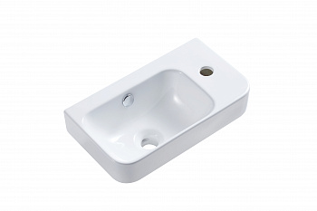Раковина AQUAme 45 см AQM5005R глянцевая белая