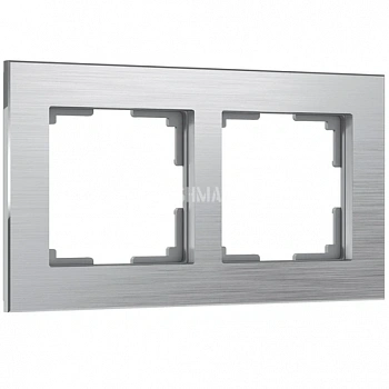 Рамка на 2 поста Aluminium (алюминий) W0021706
