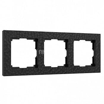 Рамка на 3 поста Hammer (черный) W0032408