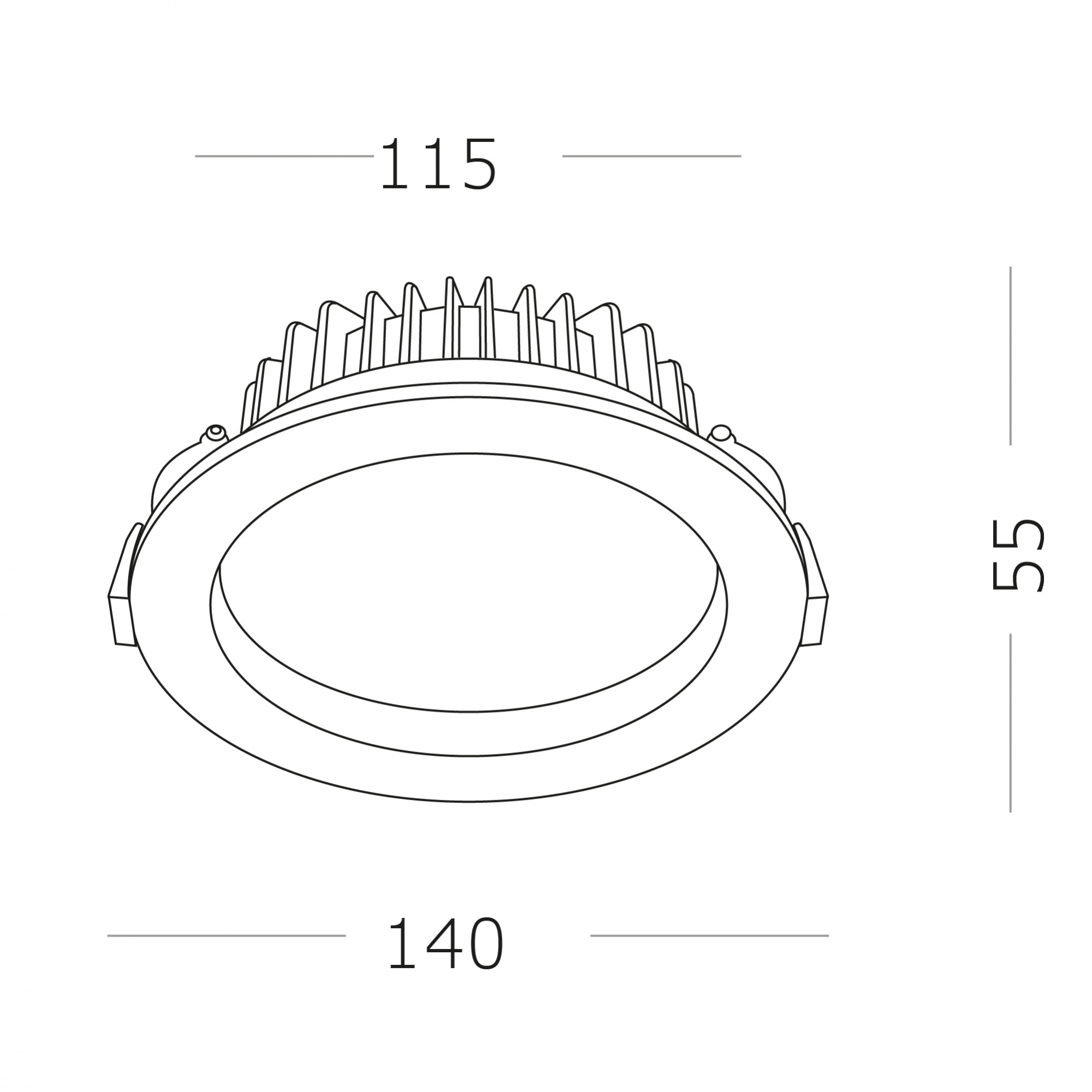 Светильник встраиваемый LED 18W 4000K