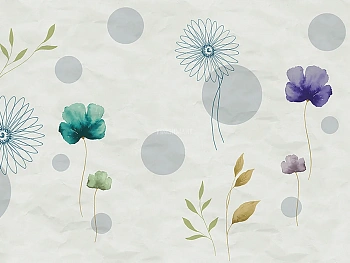 Z66885 Панно Zambaiti (Satin Flowers IV) (1*1) 5,10х3 винил на флизелине