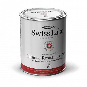 Краска для стен и для потолков Intense Resistance Plus (Swiss Lake) Износостойкая 0,9л