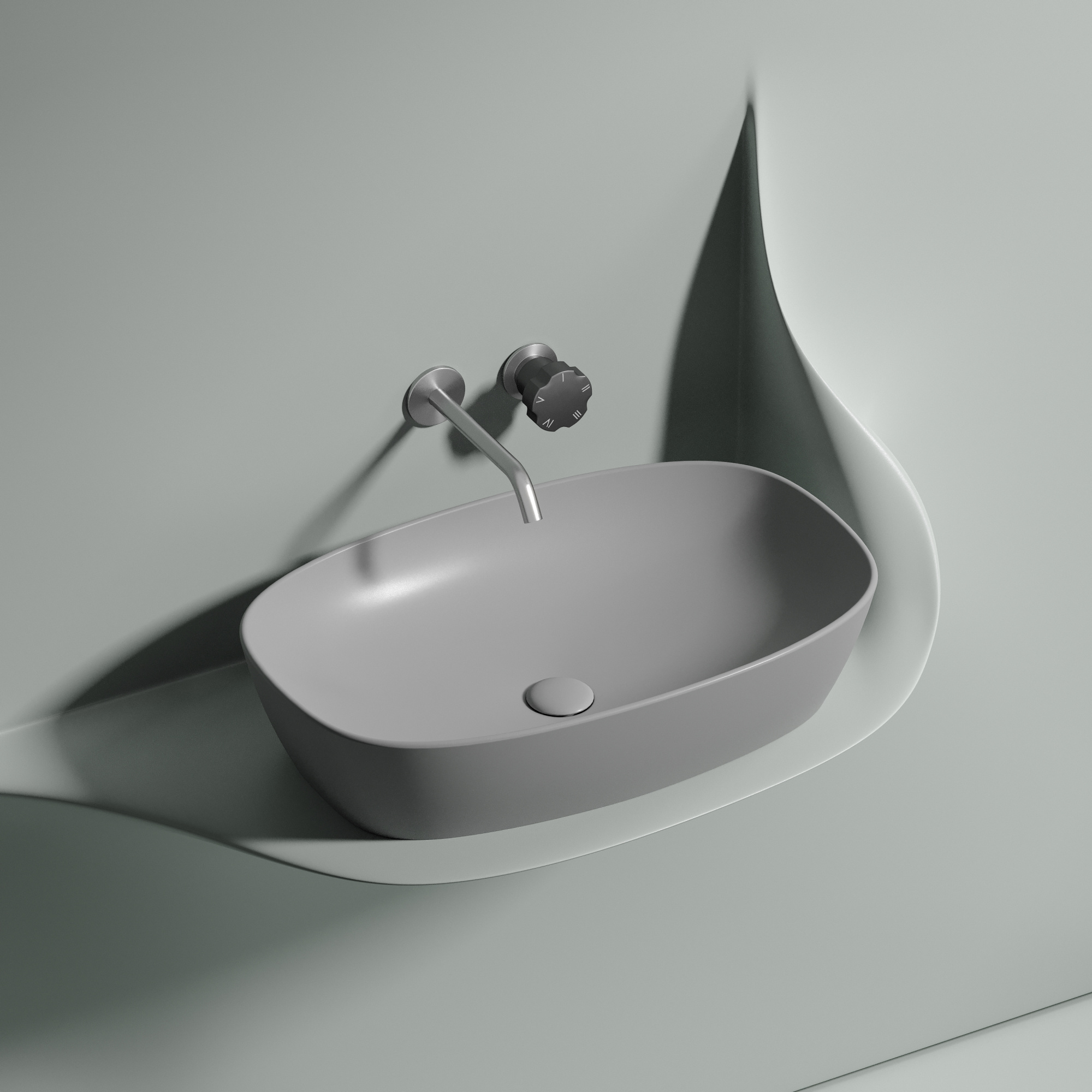 Раковина Ceramica Nova Element 60 см CN6049MSG серая