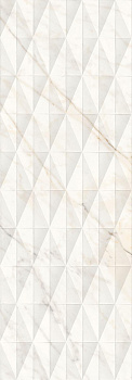Керамическая плитка Marazzi Italy Плитка Allmarble Wall Golden White Struttura Pave Lux 3D 40х120