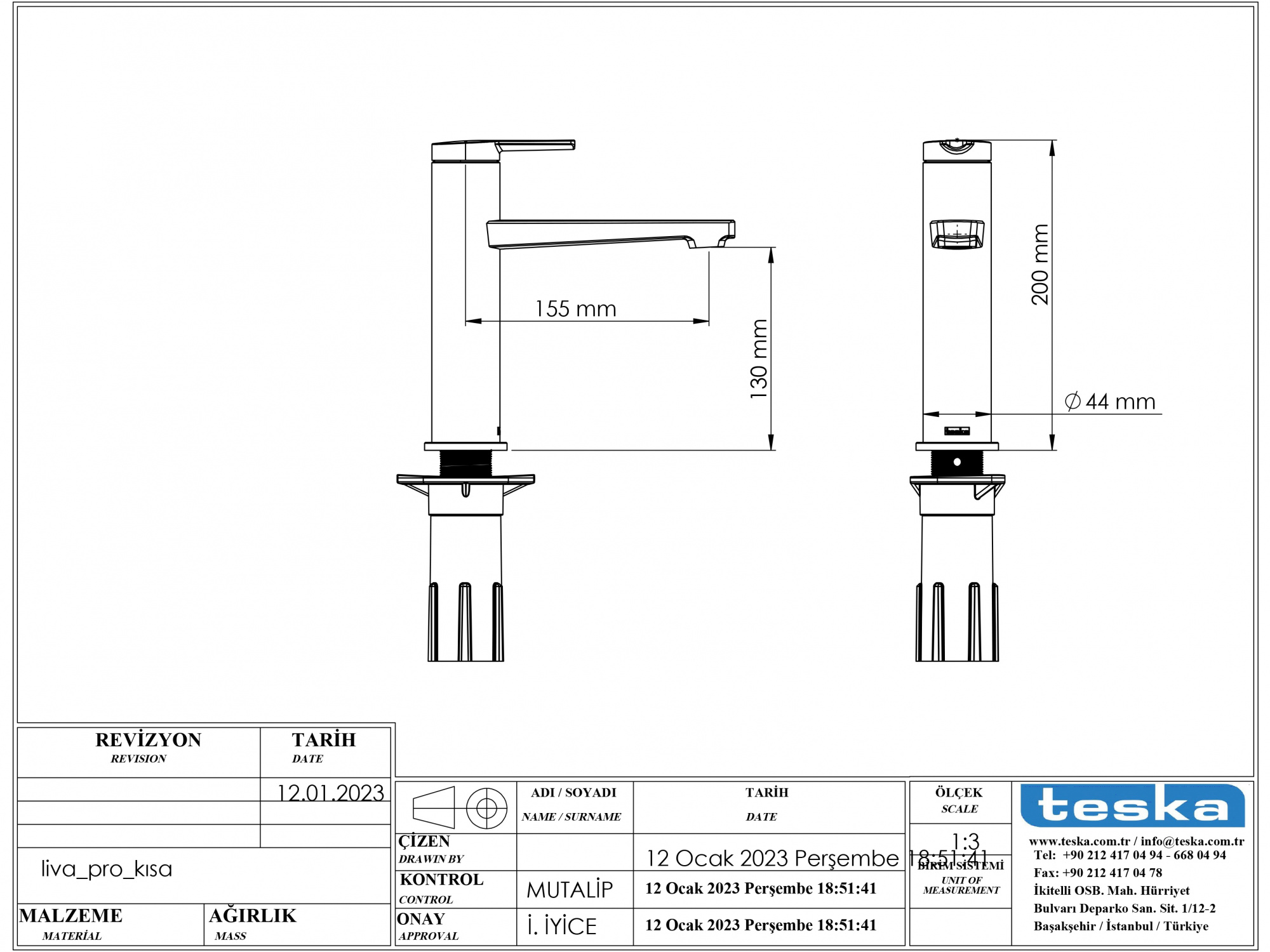 Смеситель для раковины Teska Liva Leo S E5419 розовое золото